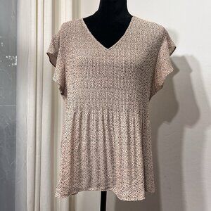 Adrianna Papell Large Blouse Short Sleeve Very Stretchy